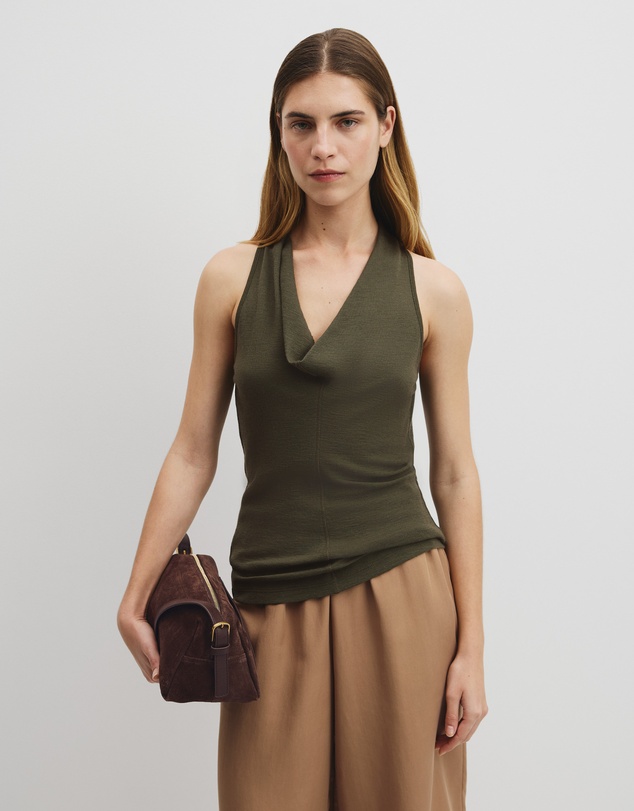 Country Road - V-neck Neck Drape Top