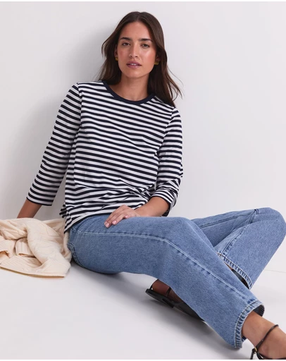 Sportscraft - Mercerised Cotton 3/4 Sleeve Tee
