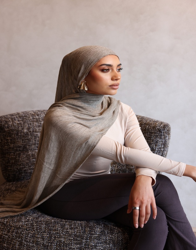 Mod Squad - Textured Hijab- Almond