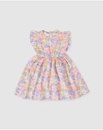 Goldie + Ace - Pastel Bouquet Lyla Dress - Babies-Kids