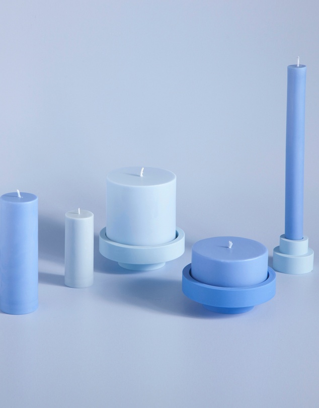 porter green - escc small pillar candle soy-blend unscented candles