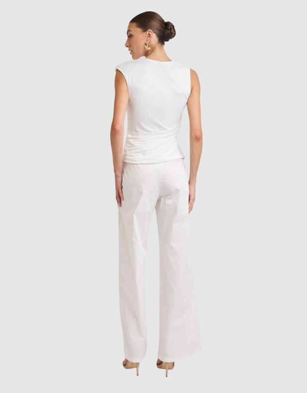 Honey and Beau - Lorena Asymmetrical Jersey Top