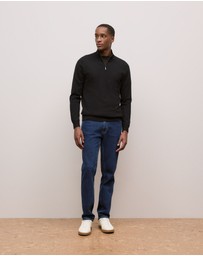 Trenery - Merino Half Zip in Black