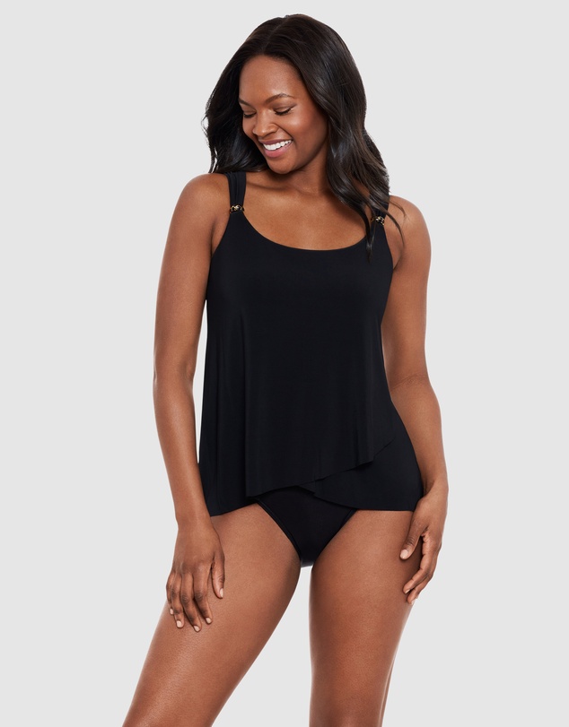 Miraclesuit Swimwear  - Dazzle Underwired Draped Tankini Top