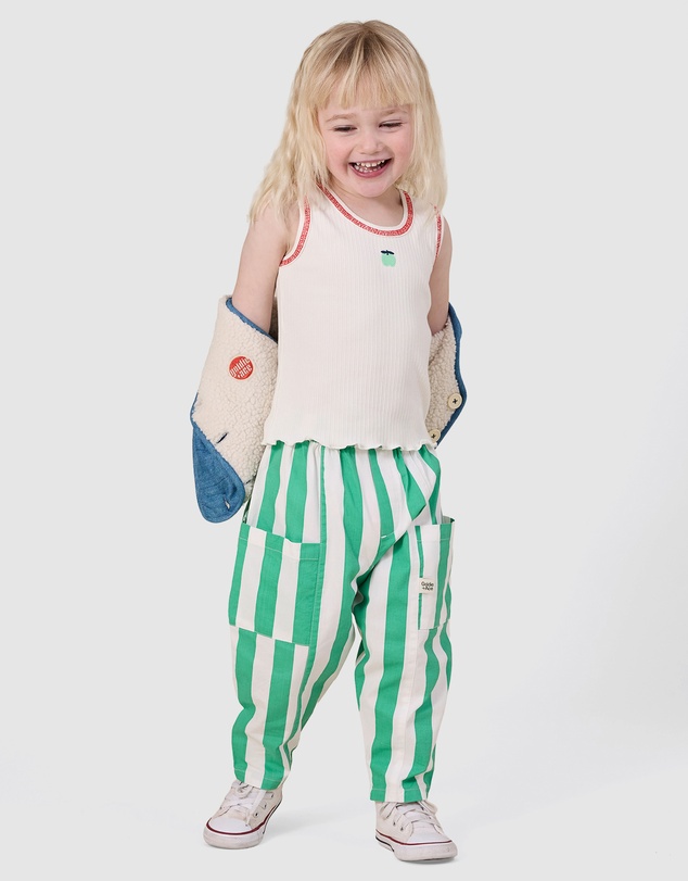 Goldie + Ace - Happy Stripe Lightweight Kit Pocket Pants - Babies-Kids