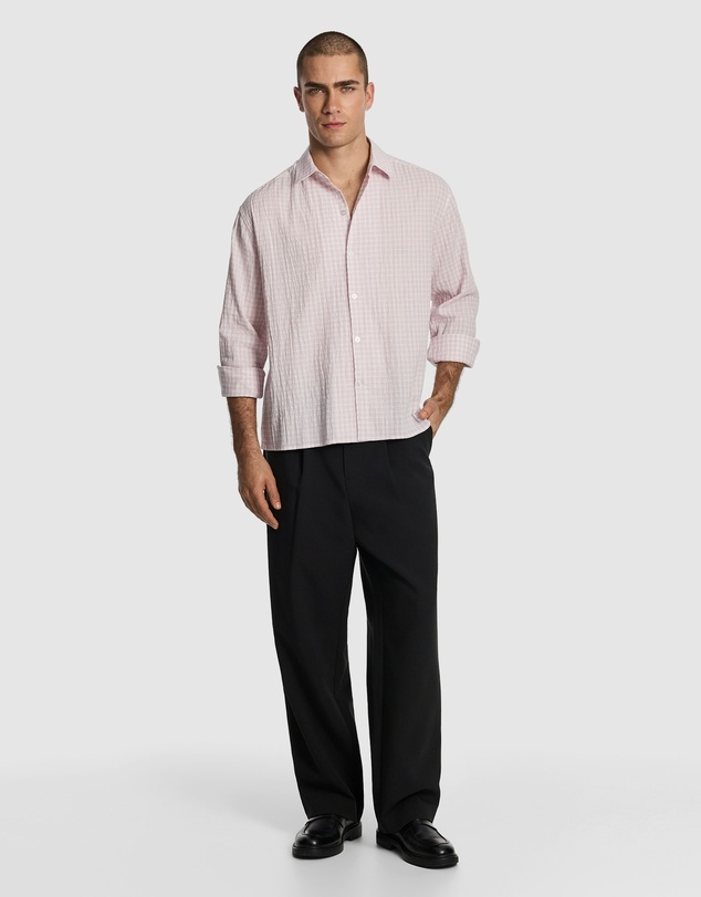 yd. - Milano Textured Check Shirt