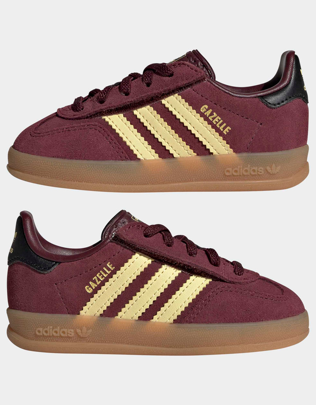 adidas Originals - GAZELLE INDOOR COMFORT CLOSURE ELASTIC LACE SHOES Infants