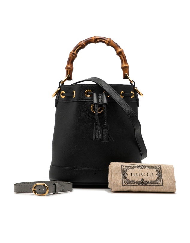 Pre-Loved by Azura Reborn - Pre-Loved Mini Calfskin Bamboo Diana Bucket Bag