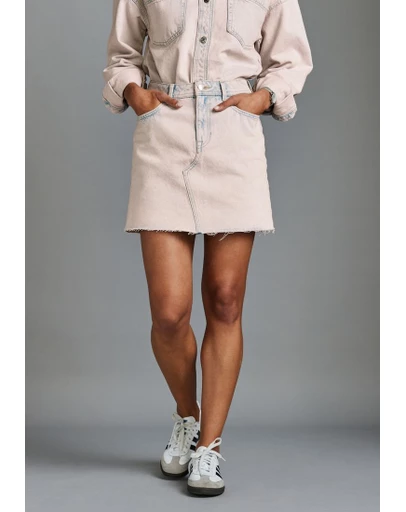 NEXT - Denim Raw Hem Mini Skirt