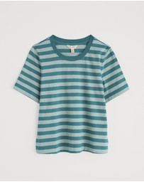 Seasalt - Seasalt Cornwall Blue Copseland T-Shirt Stripe