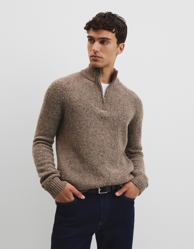 Country Road - Merino Nep Quarter Zip Knit