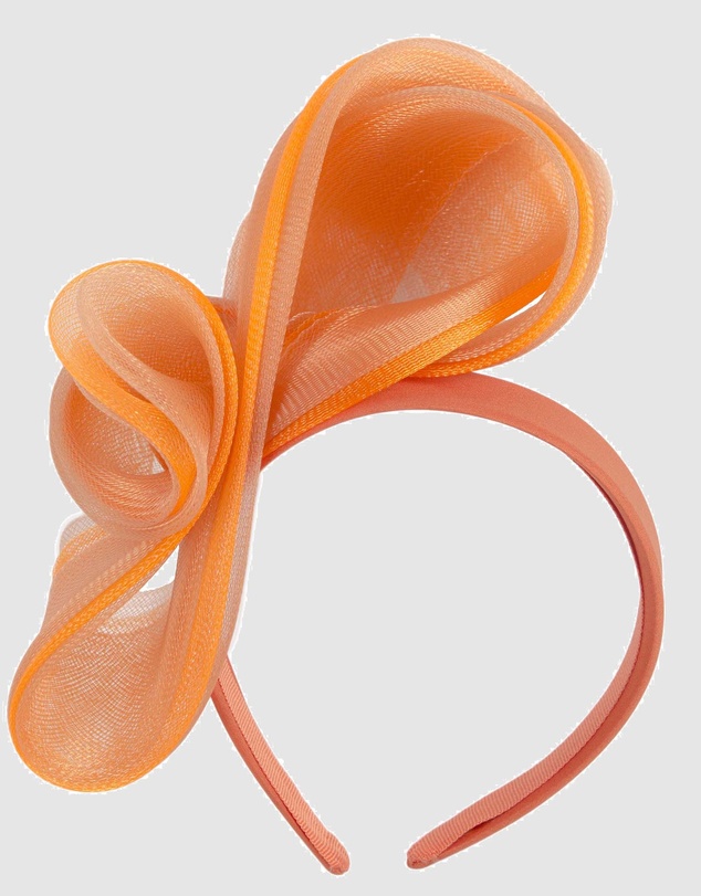 Fillies Collection - Bespoke Orange Racing Fascinator