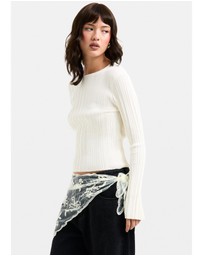 Subtitled - Holland Boat Neck Long Sleeve Knit Top