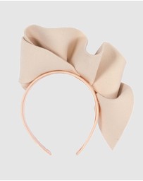 Max Alexander - Felt Beige Winter Racing Fascinator