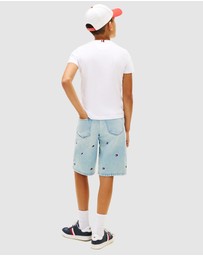 Tommy Hilfiger - Boys Wavy Flag Jersey Crew Neck T-Shirt - Kids