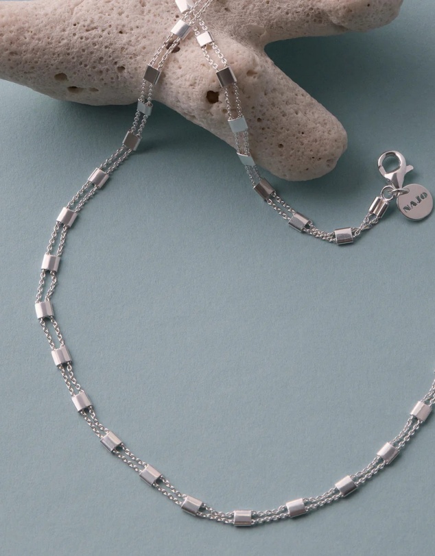 Najo - Summer Veil Silver Necklace