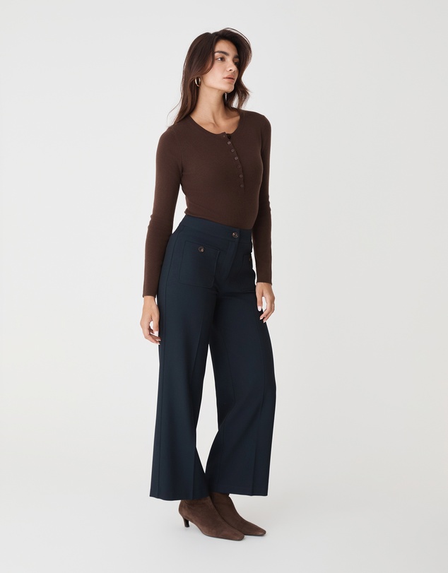 Forcast - Henley Button Up Knit