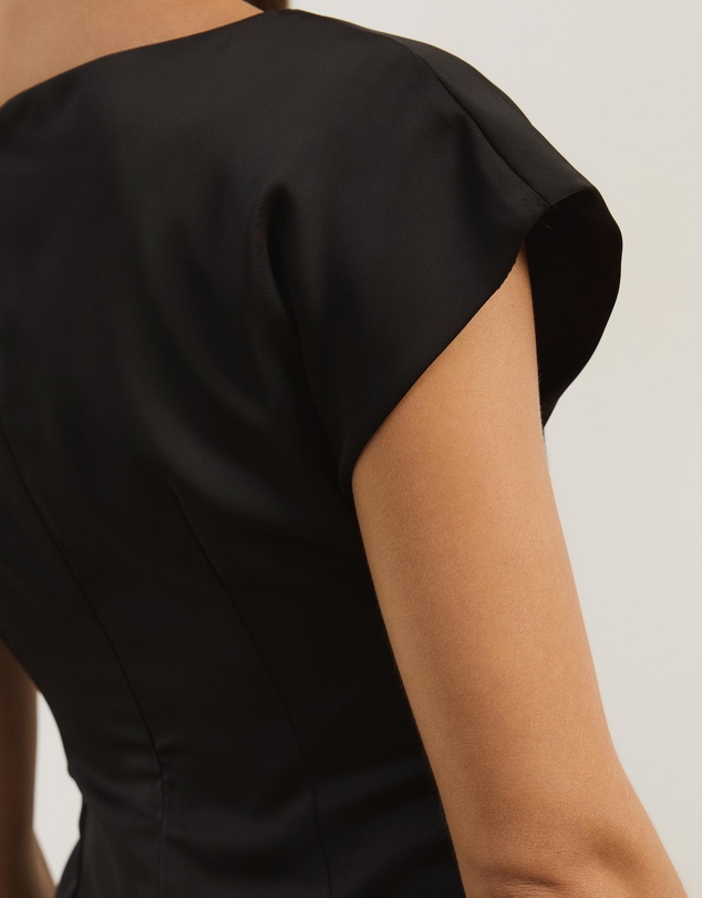 Atmos&Here - Aureline Satin Boat Neck Top