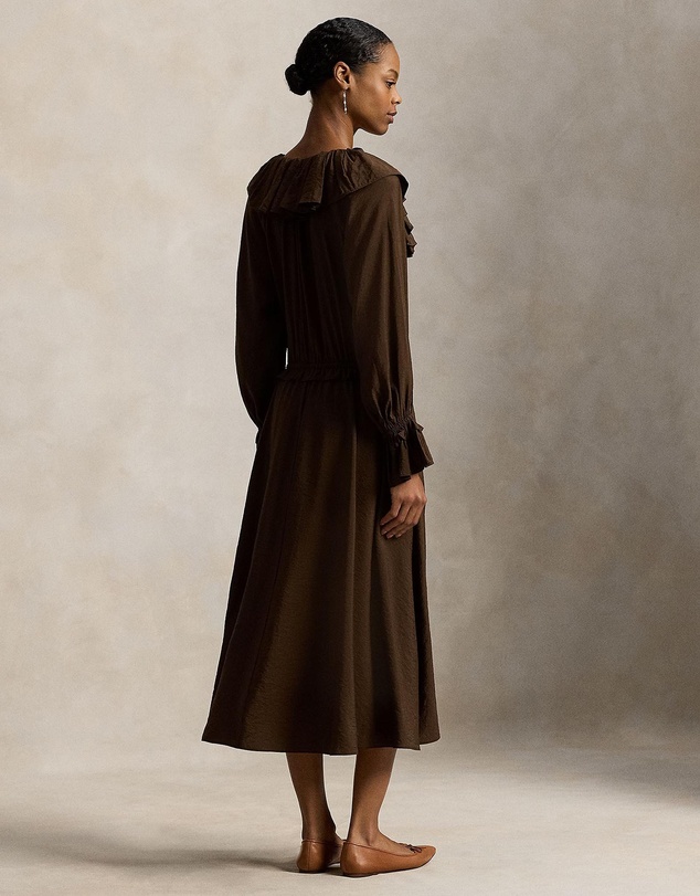 Polo Ralph Lauren - Ruffled Blouson Crepe Dress