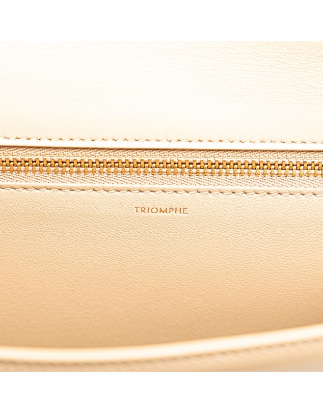 Pre-Loved by Azura Reborn - Pre-Loved Teen Shiny Calfskin Triomphe Besace Clea Chain Crossbody