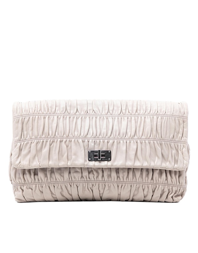 Pre-Loved by Azura Reborn - Pre-Loved Nappa Gaufre Turn Lock Clutch