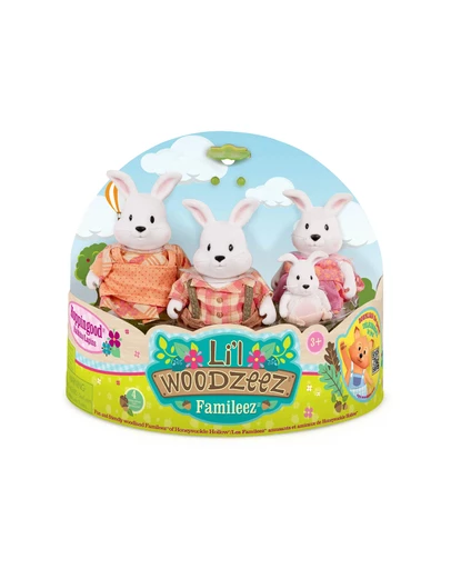 Lil Woodzeez - The Hoppingood Rabbits Miniature Animal Figurine Set