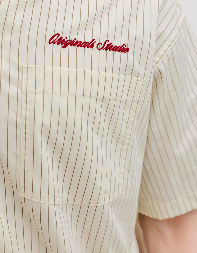 Jack & Jones - Menton Poplin Stripe Resort SS Shirt