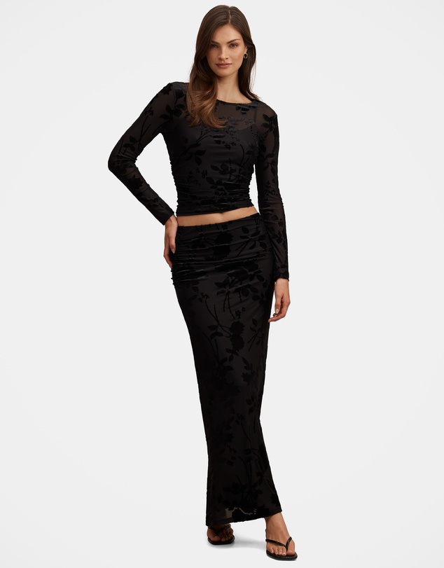 Forever New - Kenzie Mesh Burn Out Top