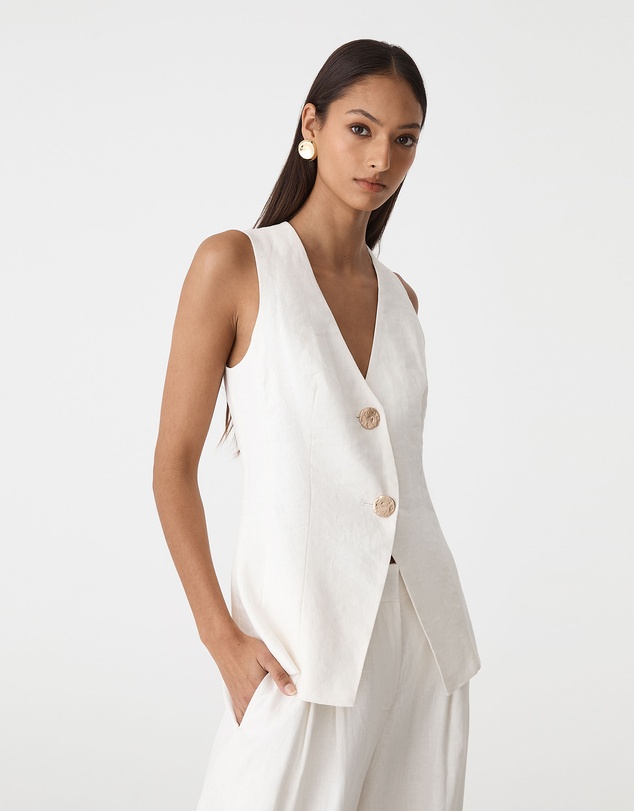Forcast - Ami V-Neck Linen Vest
