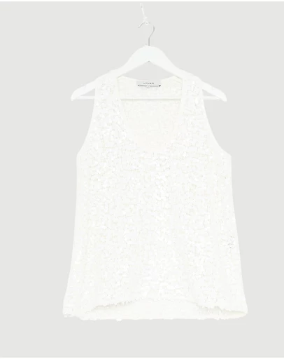 Revibe - Repaired Lover Claudia Sequin Scoop Neck Cami - AU 10