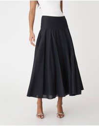 Forcast - Deb Cotton Midi Full Skirt