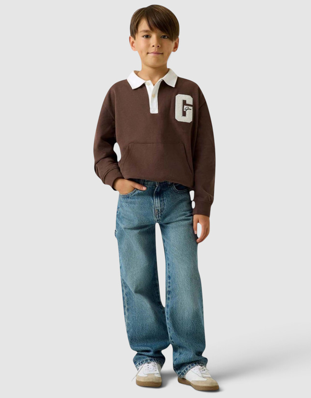 GUESS - Mid-Rise Relaxed Worker Rigid Denim Pants
