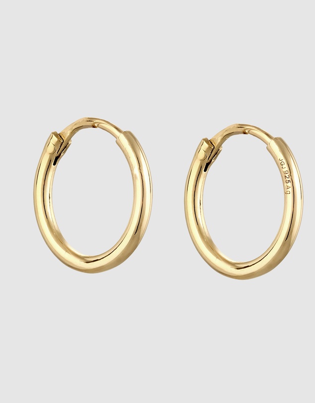 Elli Jewelry - Hoop Earrings in Gold-Plated 925 Silver