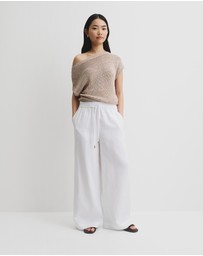 Country Road - Organically Grown Linen Pull-on Pant
