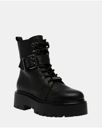 Steve Madden - Off-Road Black Leather Boots