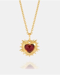 Rachel Jackson - Electric Love January Birthstone Heart Necklace