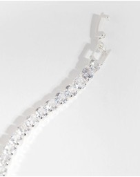 Lovisa - Silver Cubic Zirconia Baguette Tennis Bracelet