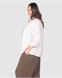 Love Your Wardrobe - Ella Stripe Button-Up Shirt