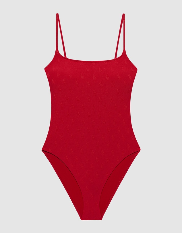Polo Ralph Lauren - Logo Jacquard Kennedy Low Back Swimsuit