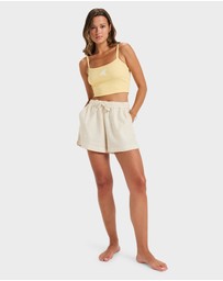 Roxy - Womens Lekeitio Break Mid Elastic Waist Shorts