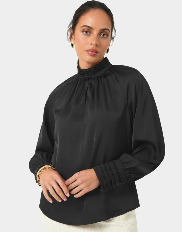 Forcast - Anna Pleated Satin Blouse
