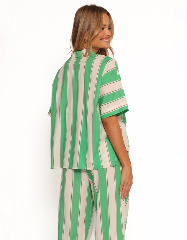 Petal & Pup - Shailene Top - Green Stripe