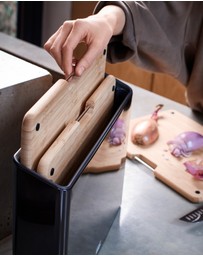 Joseph Joseph - Folio™ Steel 3-Piece Bamboo Chopping Board Set With Black Stainless-Steel Case