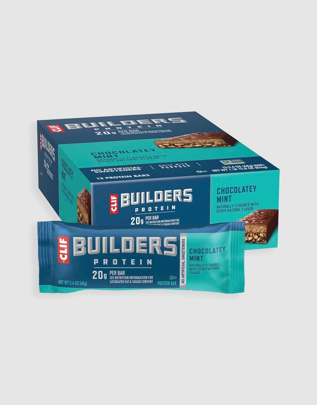 CLIF - Chocolatey Mint Builders Bar - 12x68g