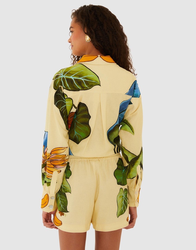 Farm Rio - Banana Grapes Yellow Shorts