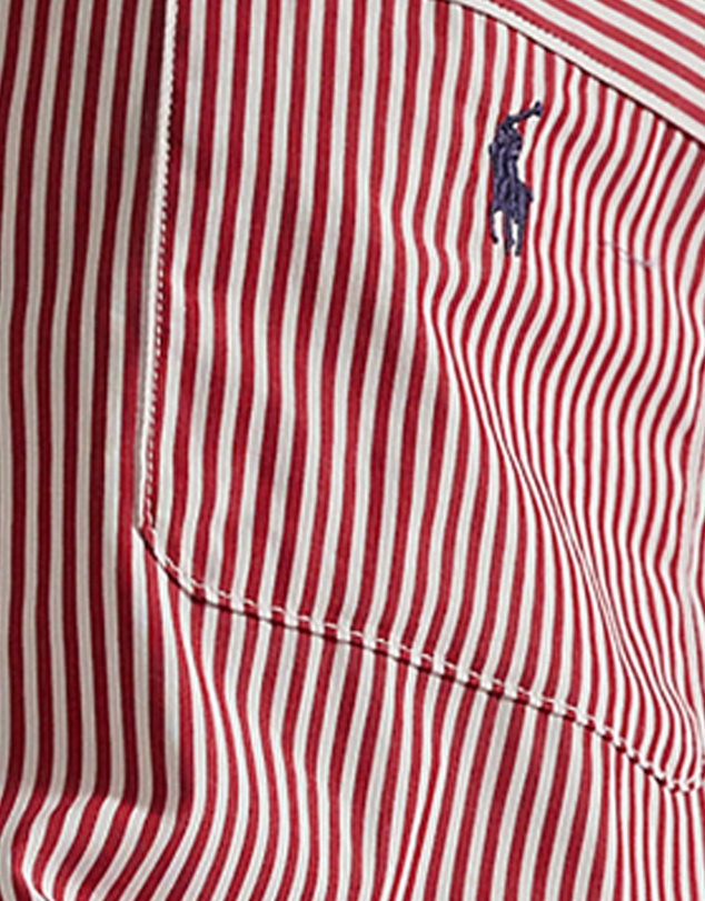 Polo Ralph Lauren - Shirting Stripes Crop Top & Boxer Short Cotton Pyjama Set