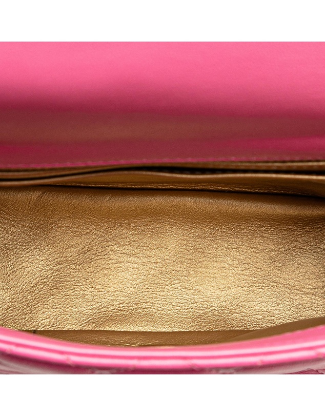 Pre-Loved by Azura Reborn - Pre-Loved Mini Square Classic Lambskin Pearl Crush Flap