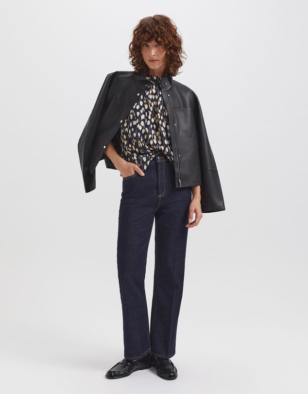 SABA - Starling Silk High Neck Short Sleeve Top