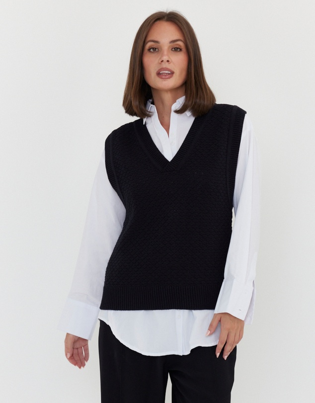 ALEXANDRA - Lula Knit Vest Black
