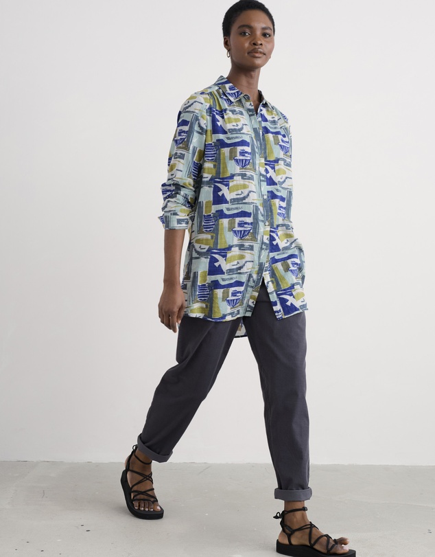 Seasalt - Seasalt Cornwall Green Wren Flutter Shirt